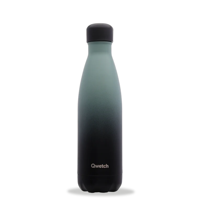 Qwetch Bouteille isotherme inox graphite kaki 500ml - 9394